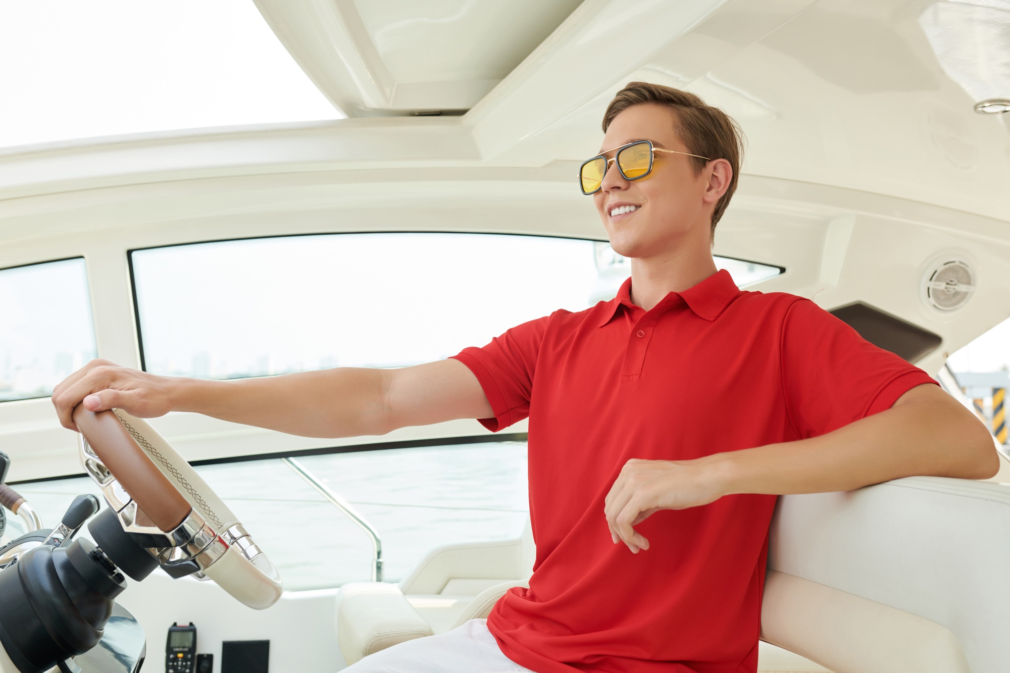 Man Navigating Sail Boat